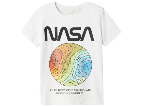 Name It hvid t-shirt med NASA print
